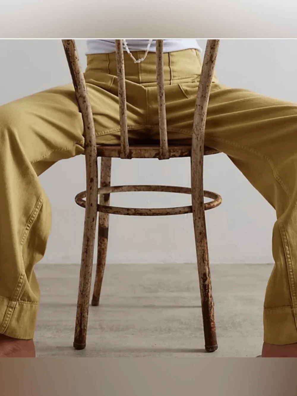 Wide Leg High Waisted Pants in Mustard Yellow, XL, NIB - Picture 2 of 11